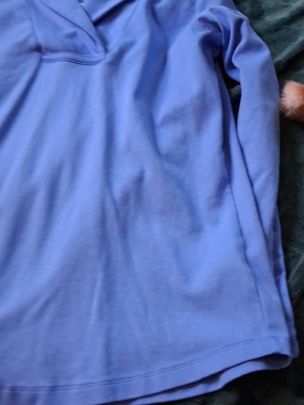 L.L. Bean Shawl-Collar Pullover in Periwinkle Blue - Picture 4 of 8